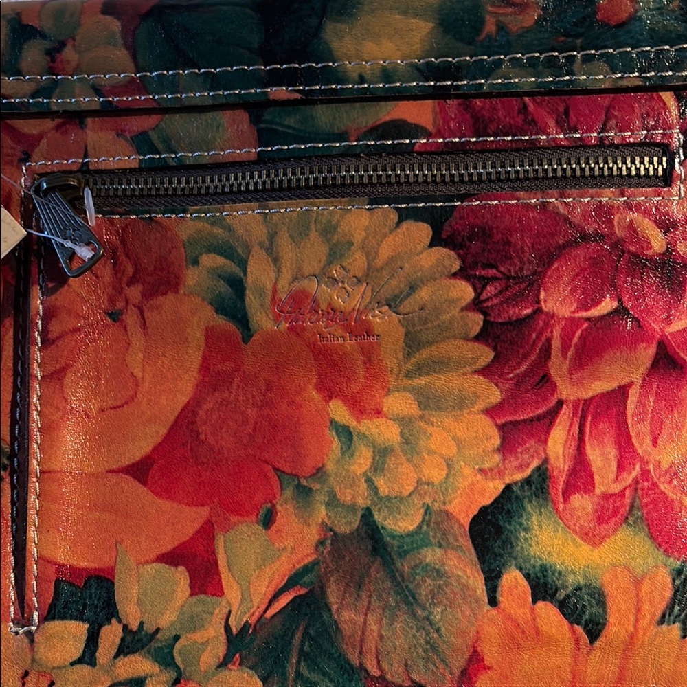 Patricia Nash - Italian Leather Floral Envelope Clutch - Picture 7 of 10